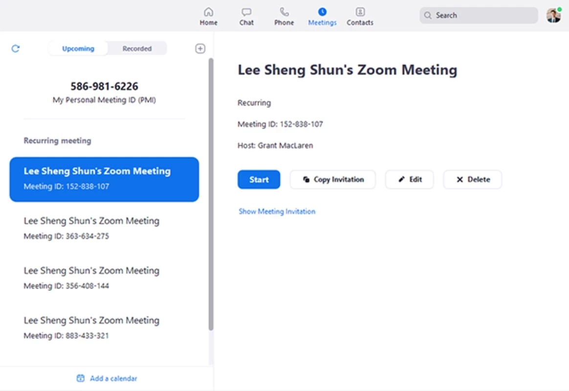 Zoom Meeting — 스크린샷 5